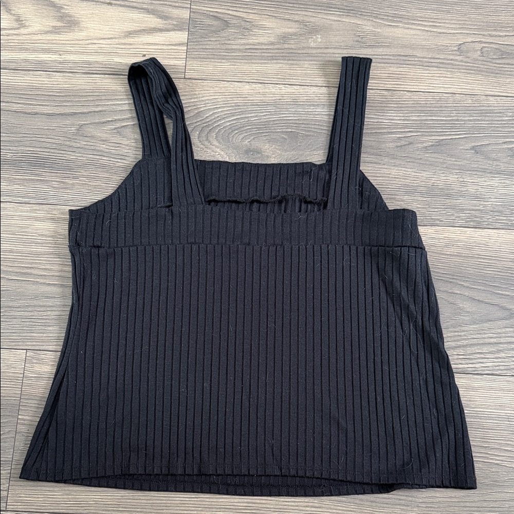 Apt. 9 Classic Black Ribbed Tank Top - Picture 2 of 4